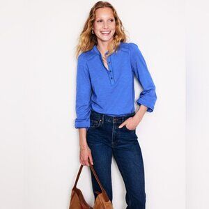 BODEN Henrietta Pintuck Henley Top Scallop Trims and Pintucks Size 6 (no tags)